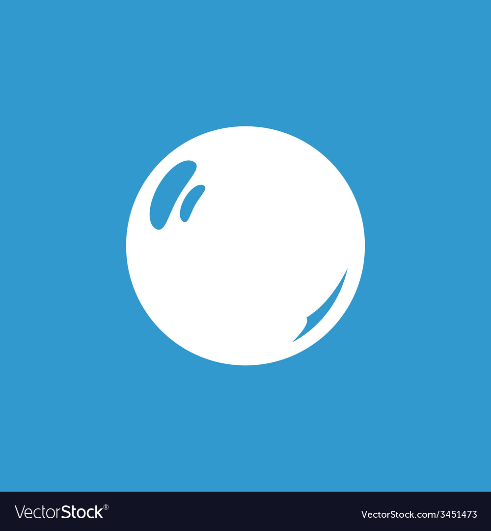 Pearl icon white on the blue background Royalty Free Vector