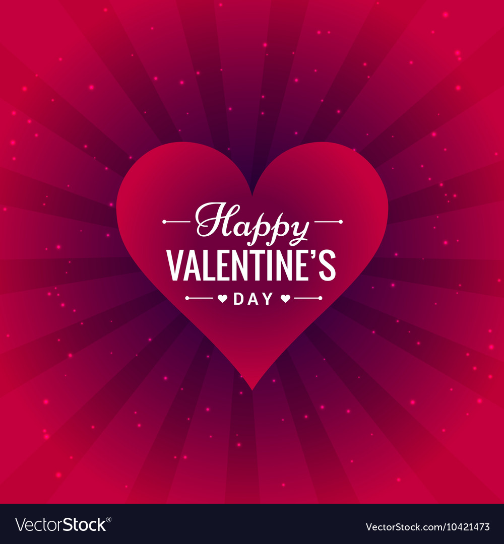 Valentines day greeting card Royalty Free Vector Image