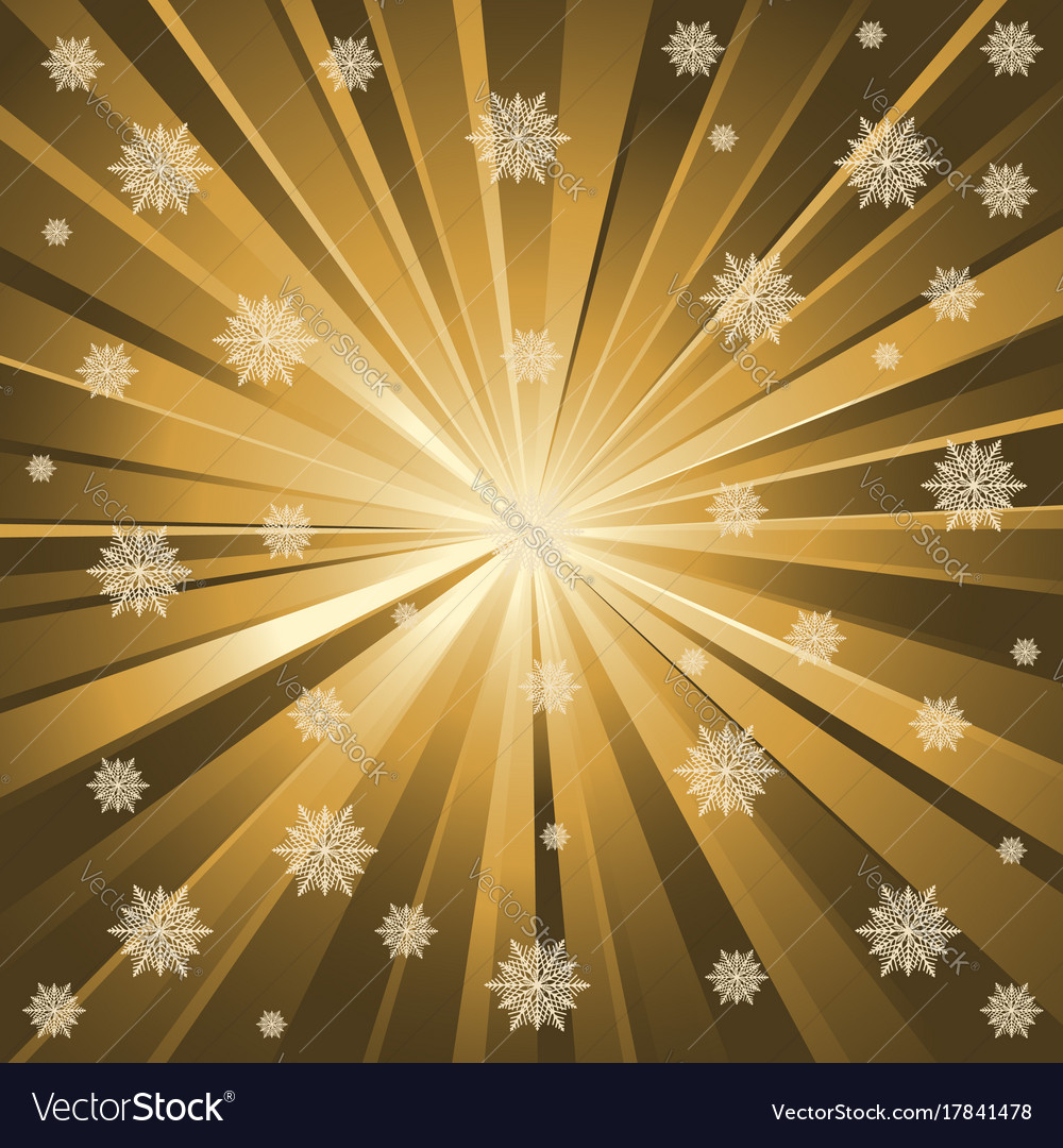 gold rays and snowflakes gold rays
