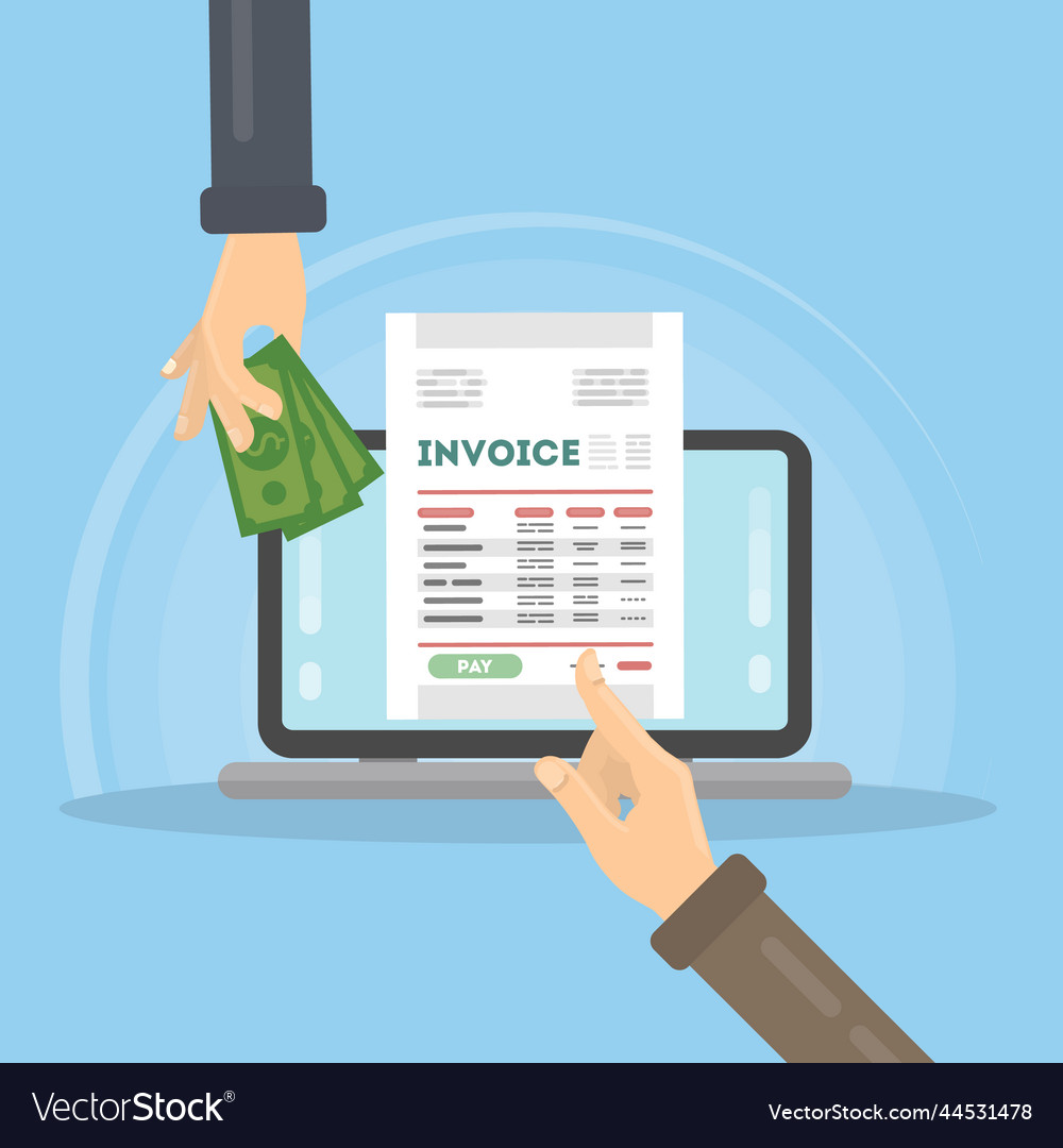 Invoice concept Royalty Free Vector Image - VectorStock