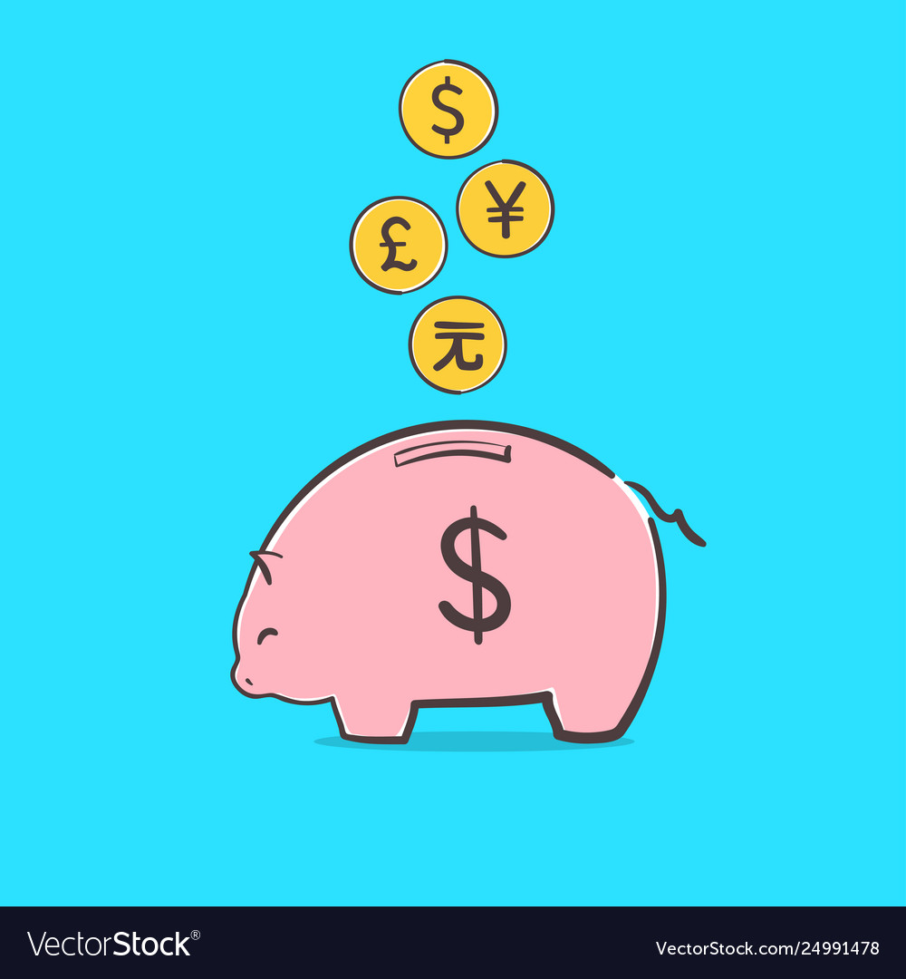 Piggy Bank Icon A Saving Or Investment Plan Vector Image