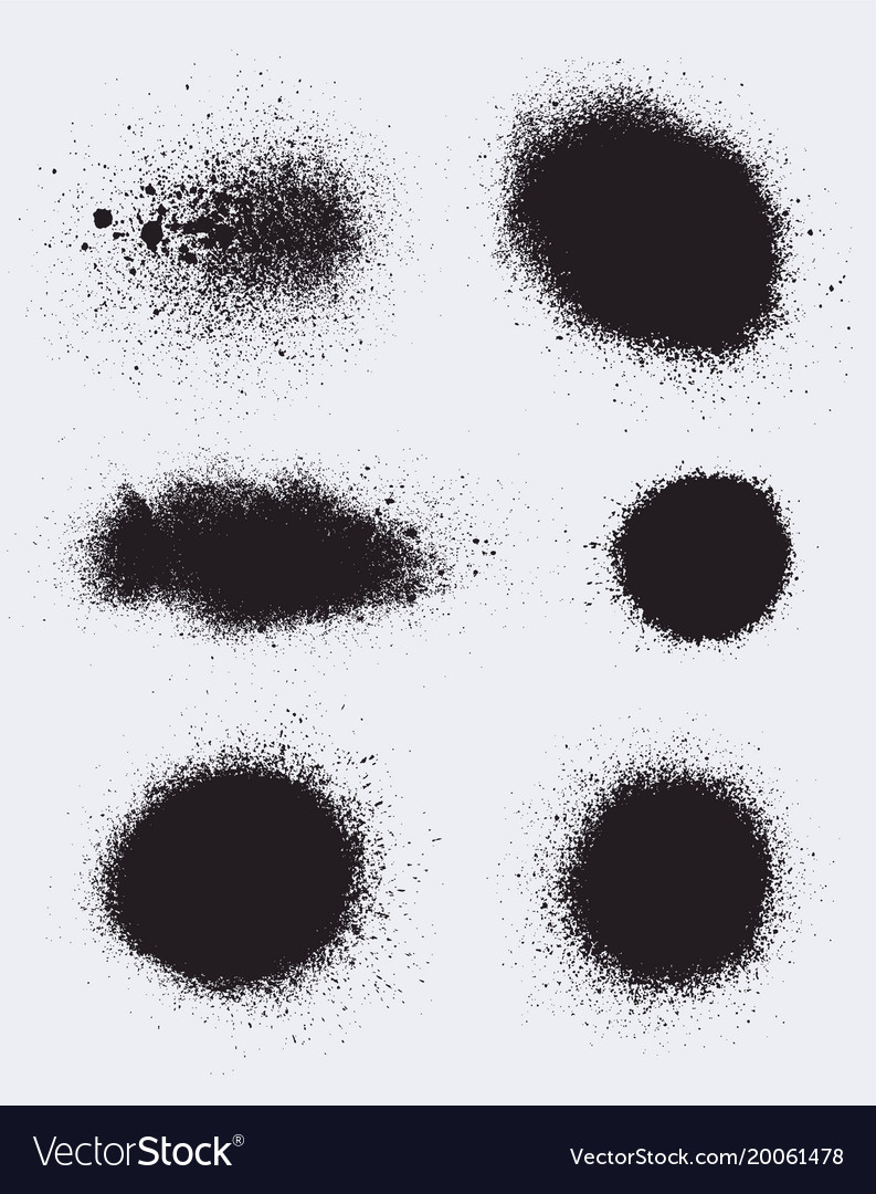 Set of monochrome abstract splash stains textures Vector Image