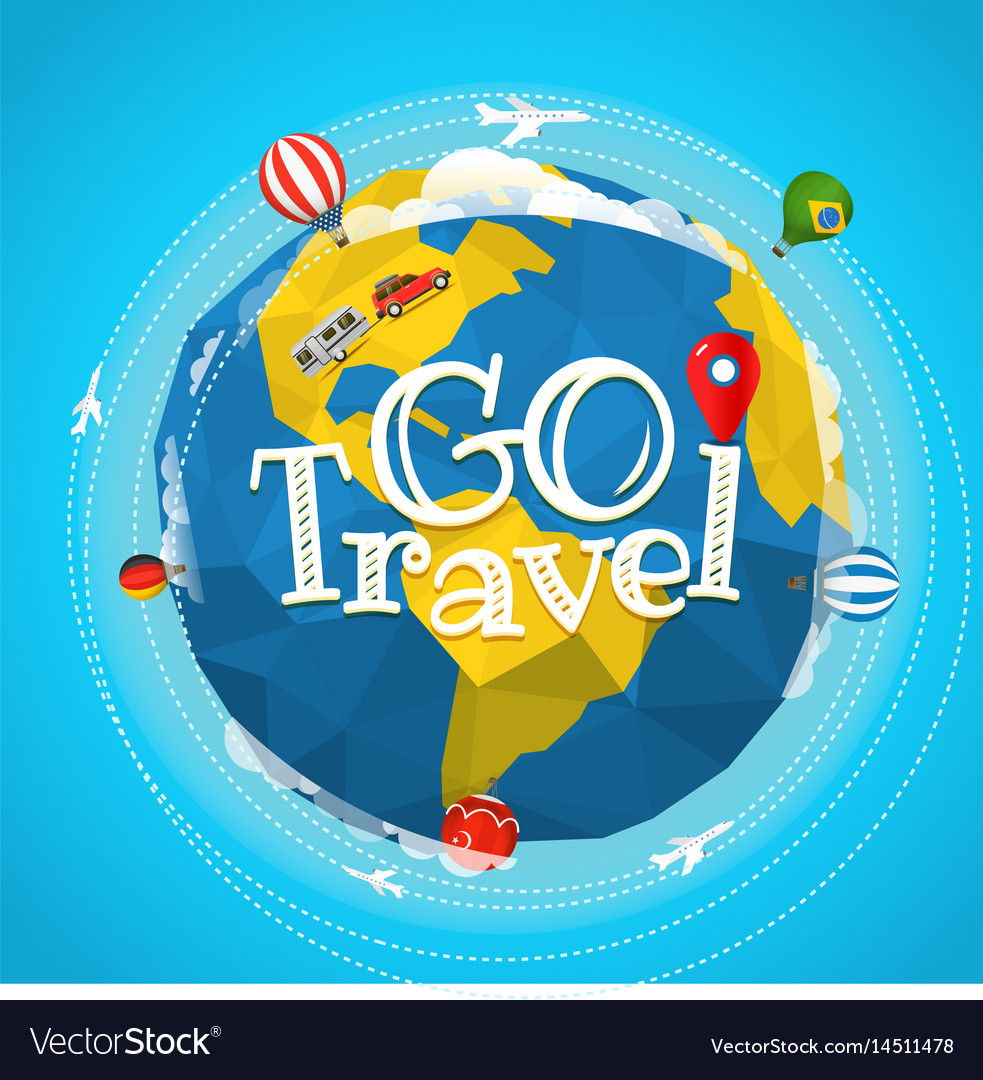 Summer travel go concept Royalty Free Vector Image