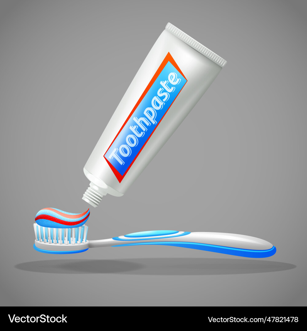 Toothbrush and toothpaste design icons Royalty Free Vector