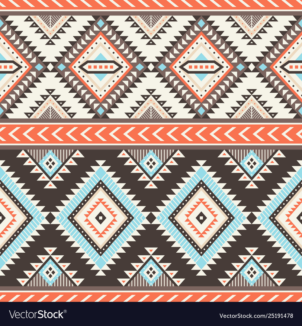 Tribal geometric seamless pattern Royalty Free Vector Image