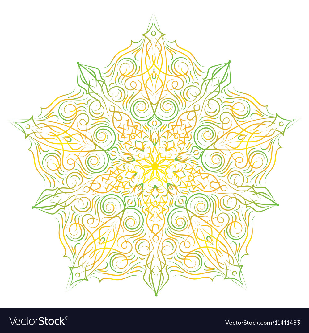 Download Hand-drawn christmas lace frame mandala Royalty Free Vector