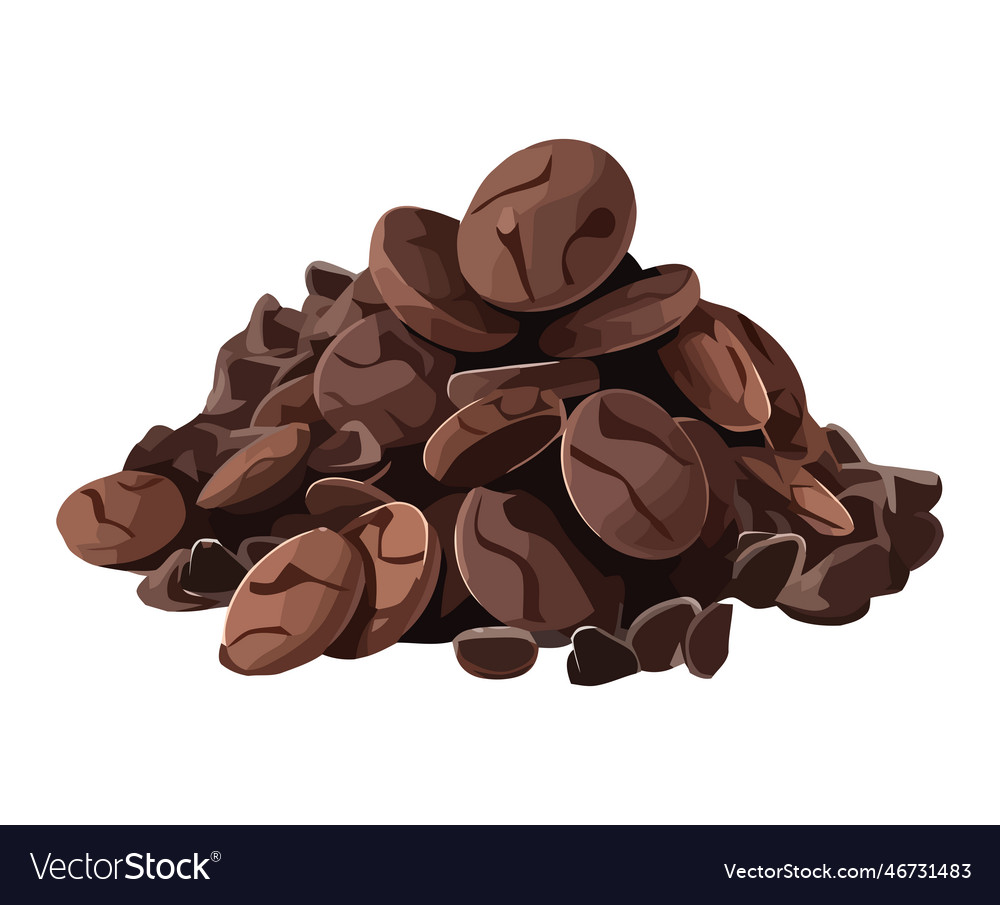 Stack of fresh chocolate chips Royalty Free Vector Image