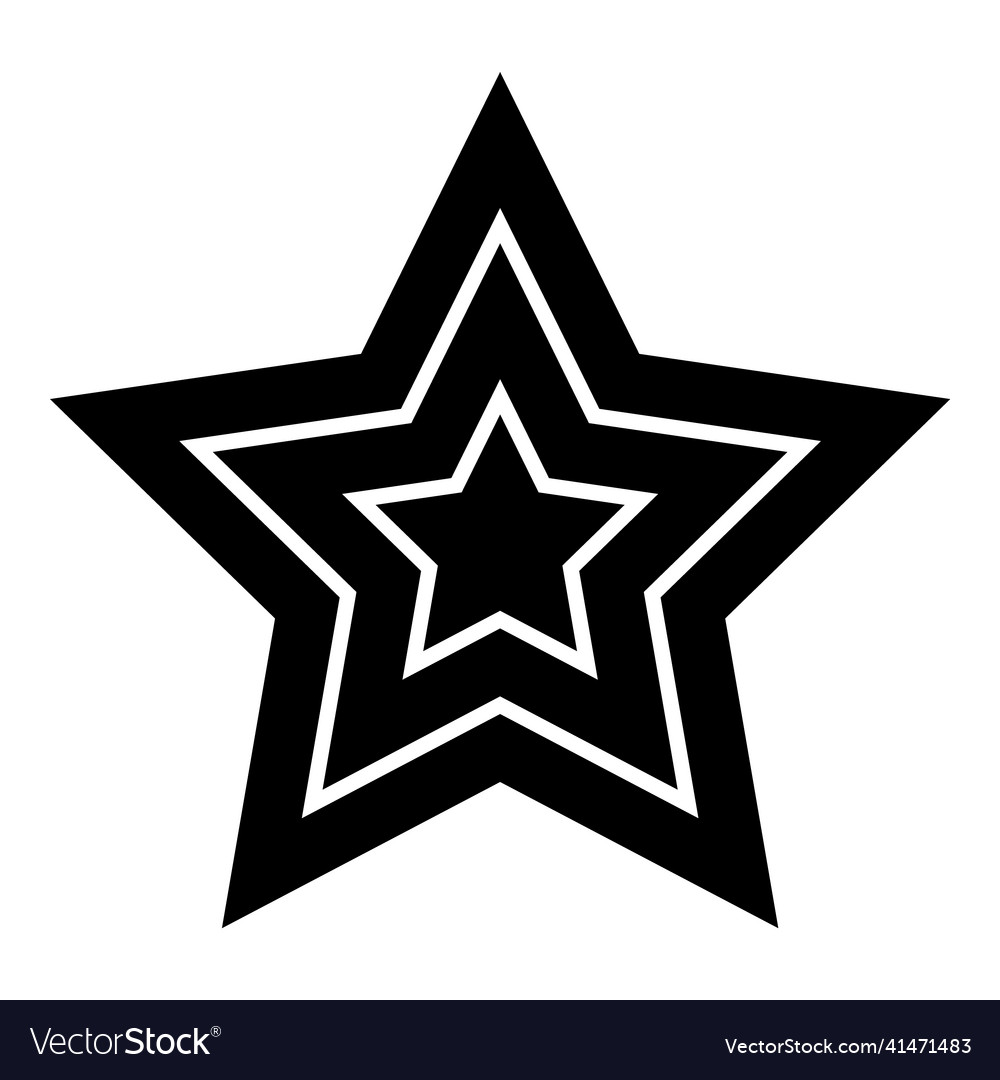 Stars flat icon isolated on white background Vector Image