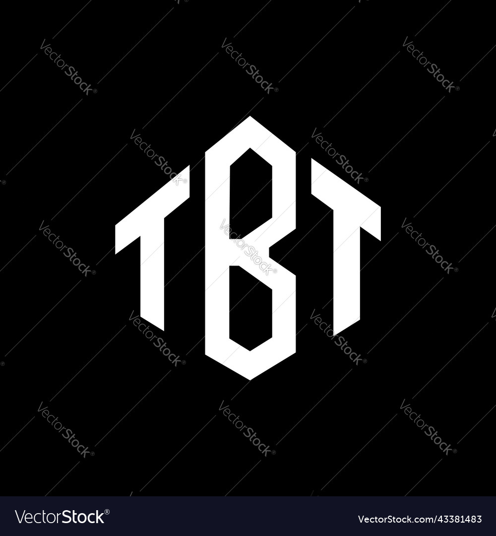 Tbt letter logo design with polygon shape Vector Image