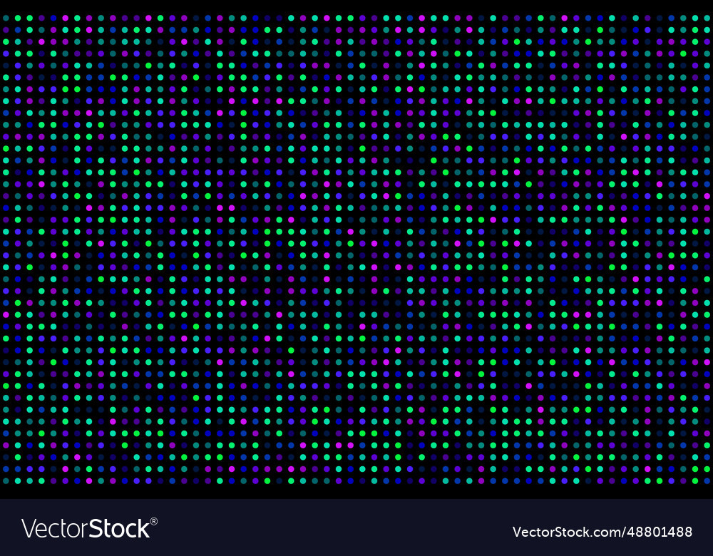 Black macro pattern of led screen with round Vector Image