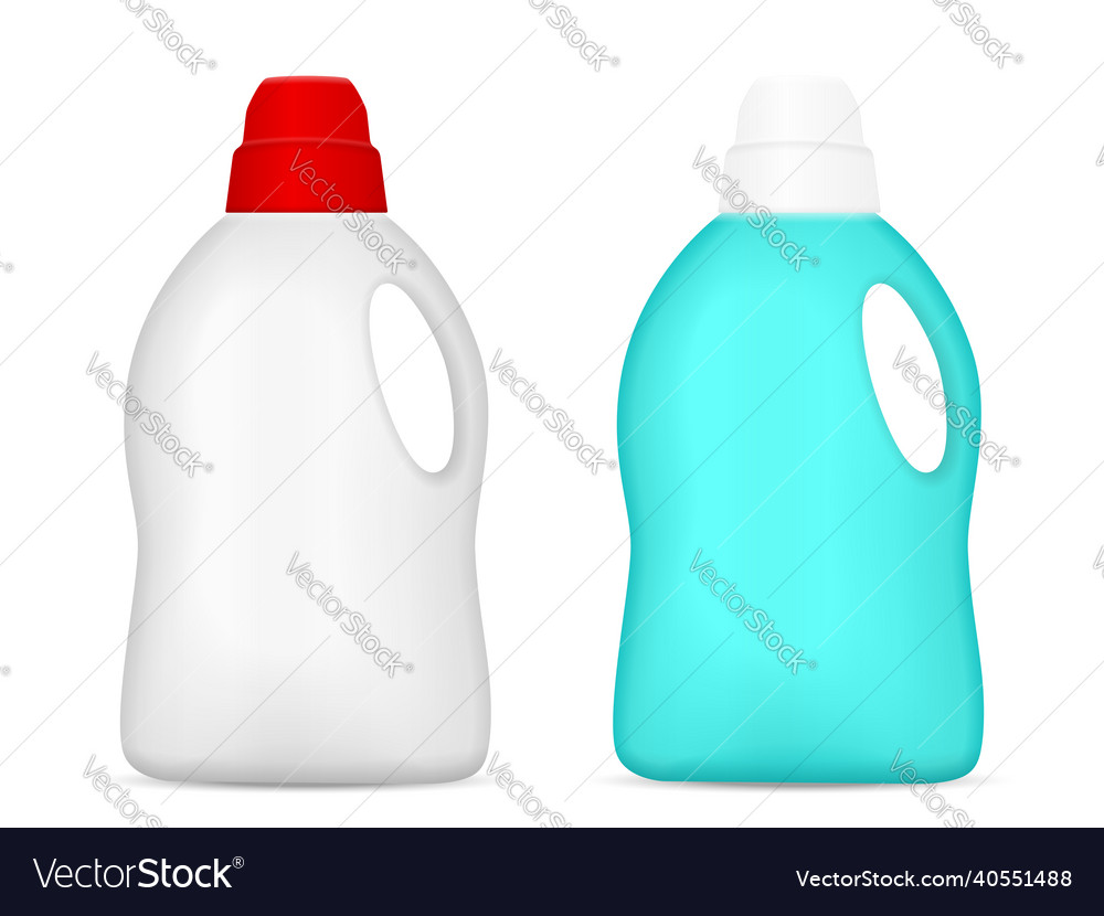 Detergent bottle set Royalty Free Vector Image