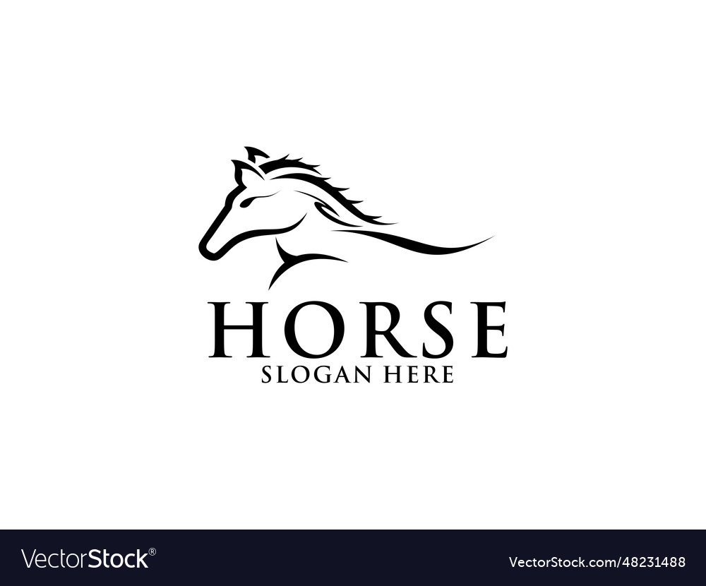 Elegant horse logo icons royal stallion symbol Vector Image