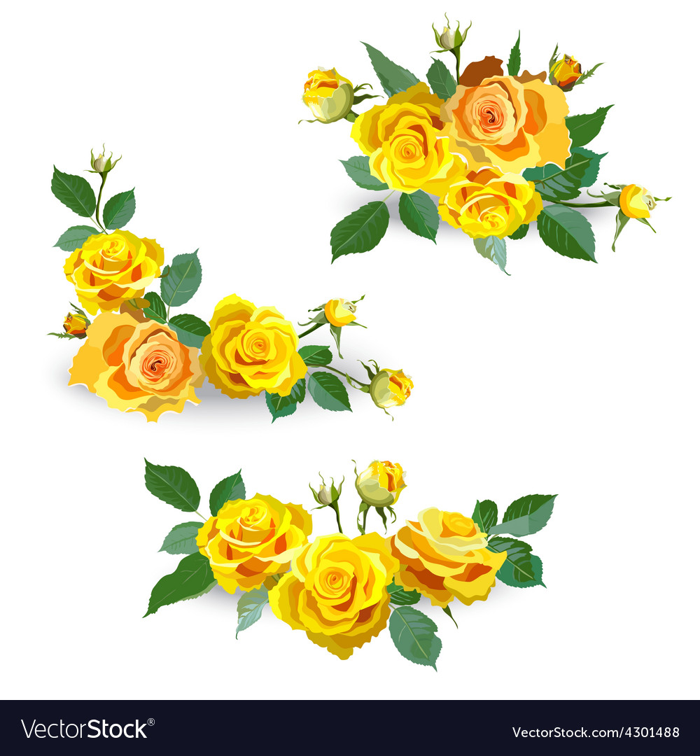 Download Floral Background with yellow roses Royalty Free Vector