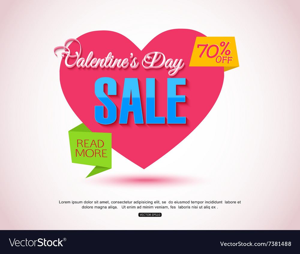 happy valentines day flyer template for creating vector image valentines day flyer template