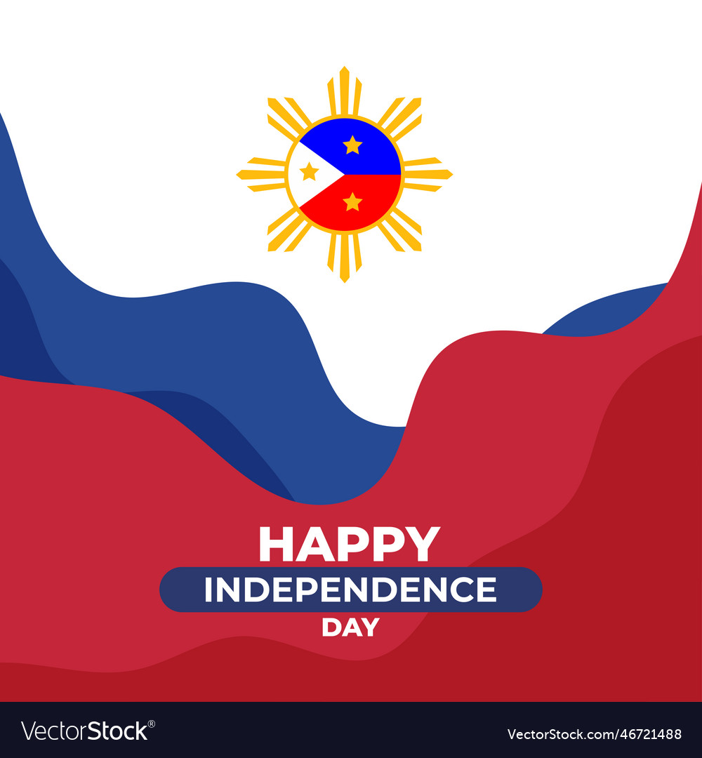 Philippine independence day hand drawn post design