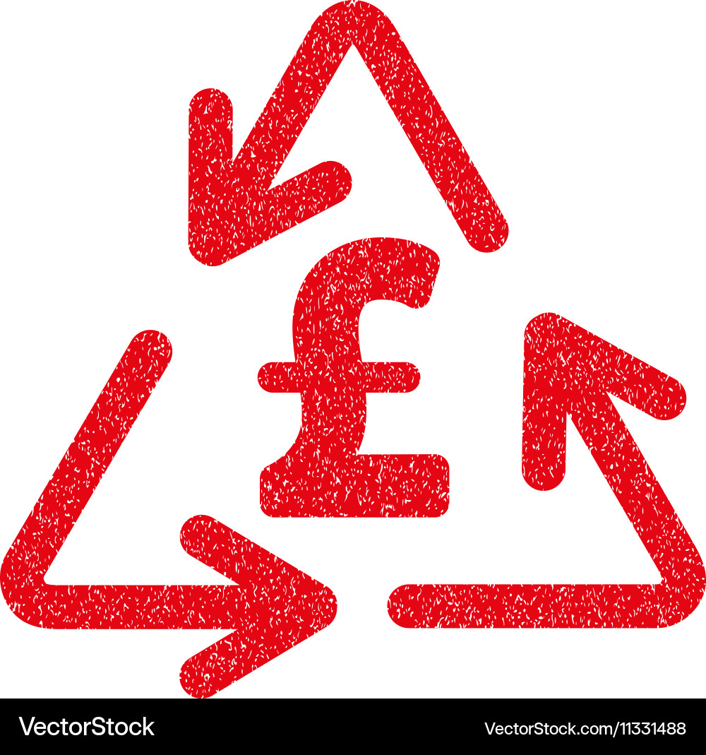 Recycling Pound Cost Grainy Texture Icon Vector Image