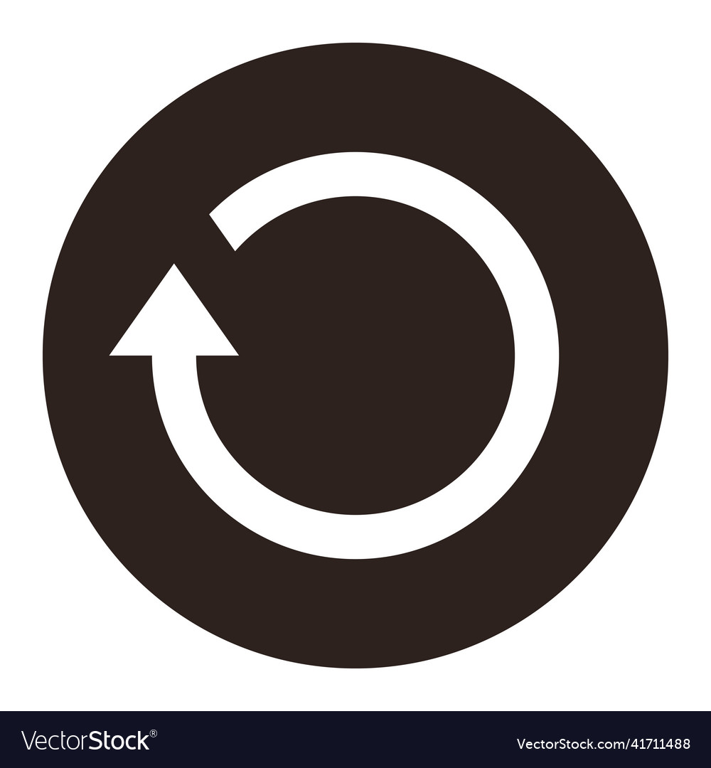 Repeat sign reload icon refresh loading reset Vector Image