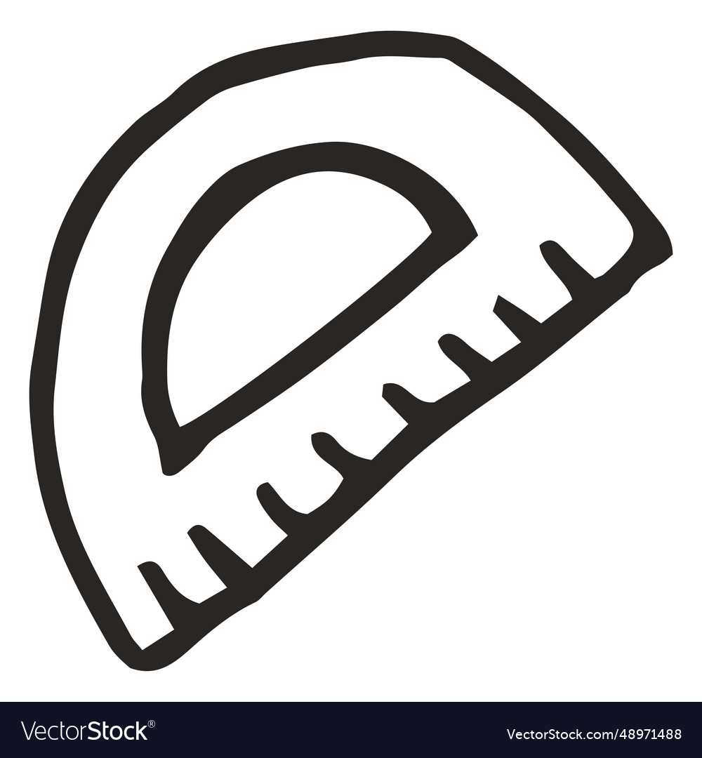 Semicircle geometry school Royalty Free Vector Image