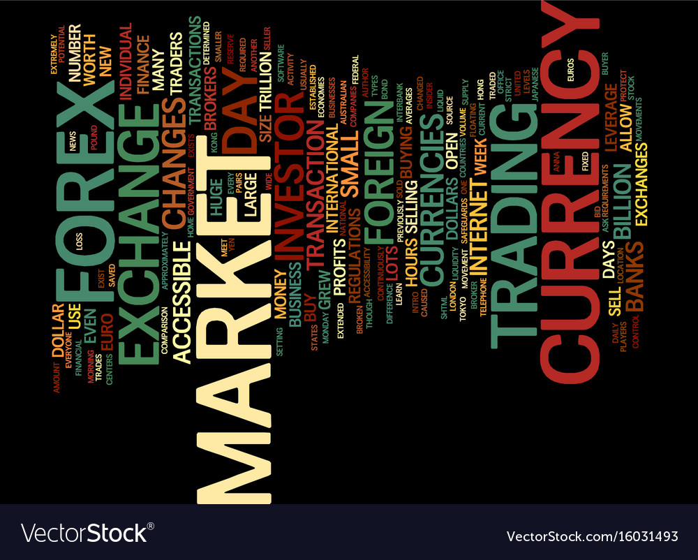 Learn Currency Trade Intro To The Forex Market Vector Image