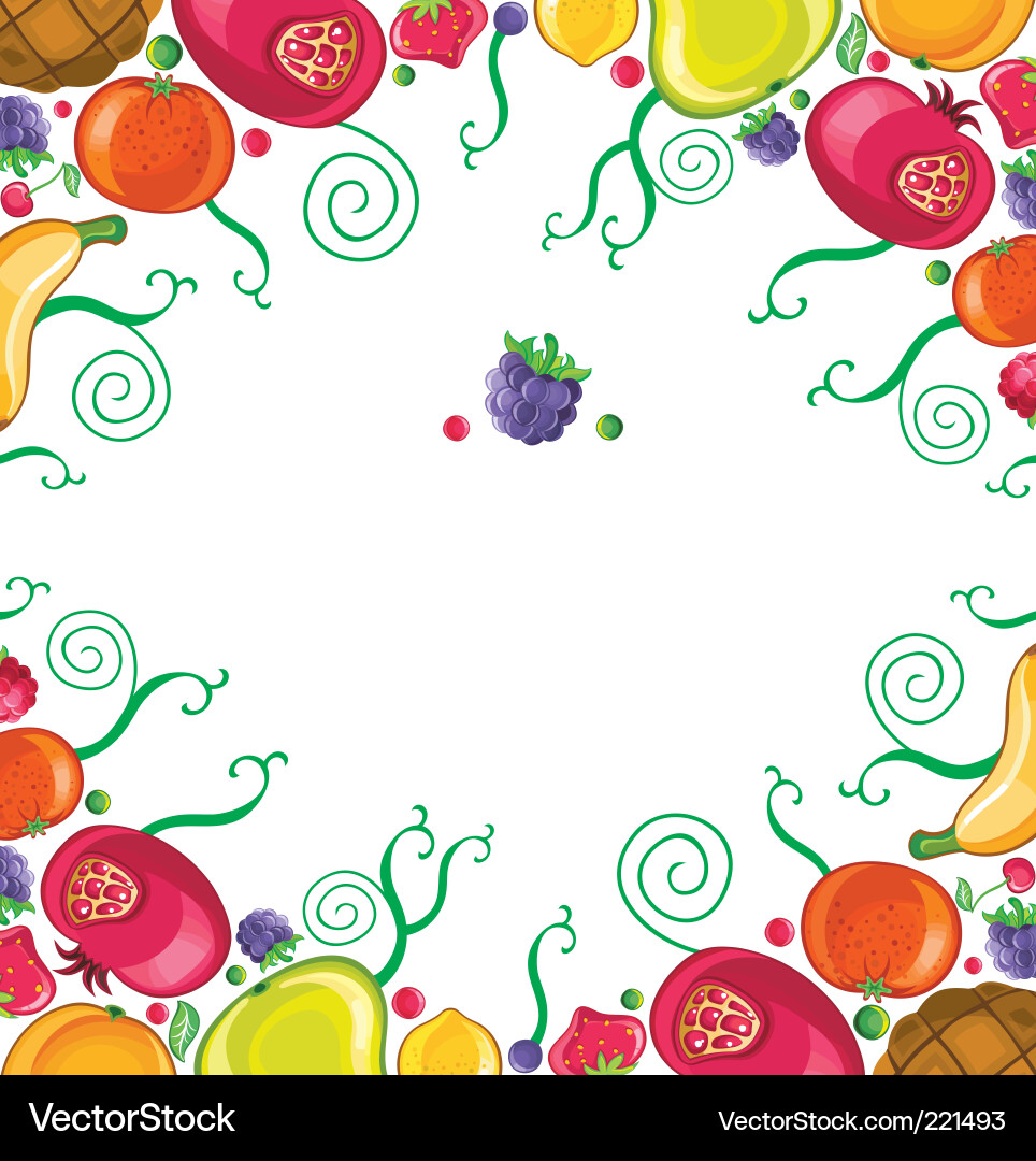 Tropical fruit framework Royalty Free Vector Image