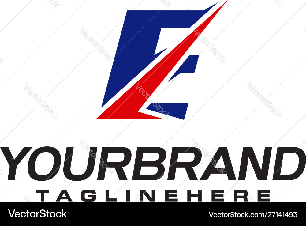 Unique logo that forms letter e matches your Vector Image