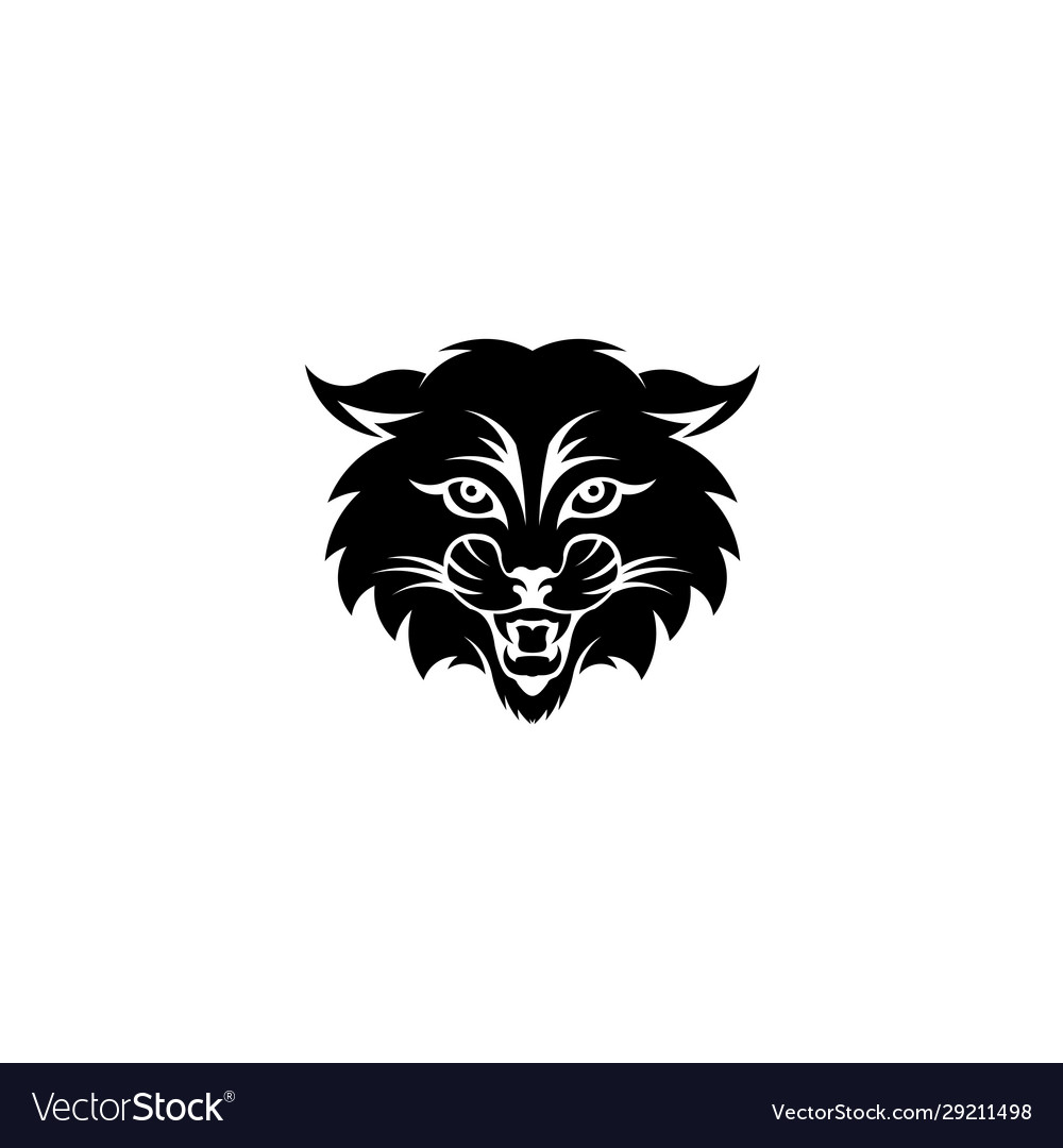 Angry cat face Royalty Free Vector Image - VectorStock