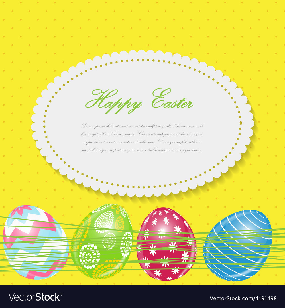 Beautiful easter egg background Royalty Free Vector Image