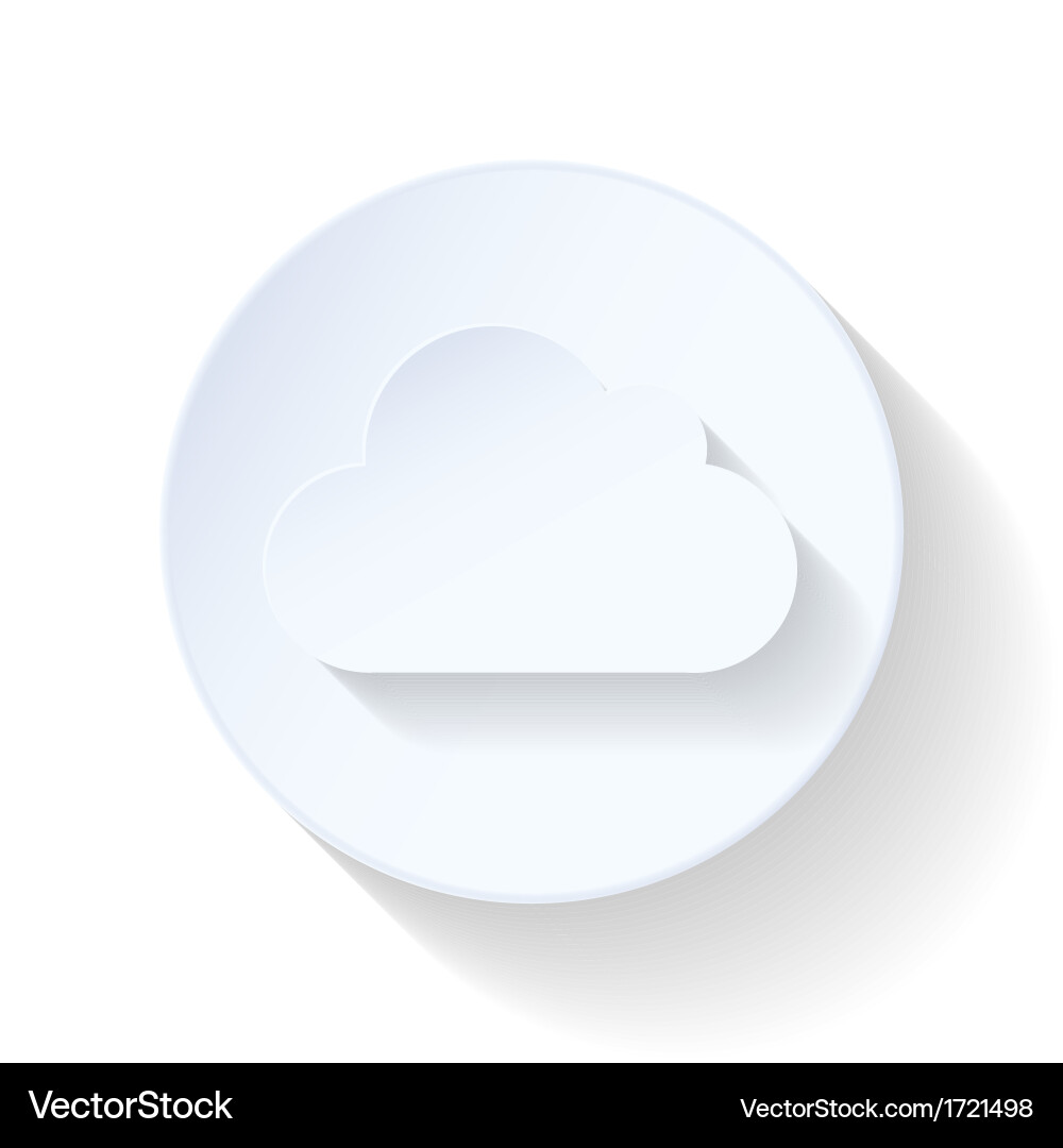 Cloud flat icon Royalty Free Vector Image - VectorStock