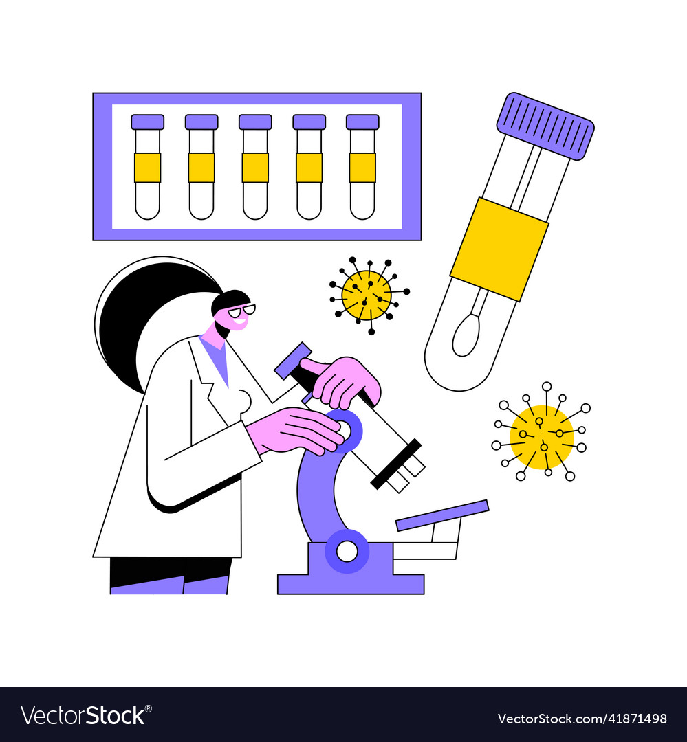 Coronavirus test kit abstract concept Royalty Free Vector