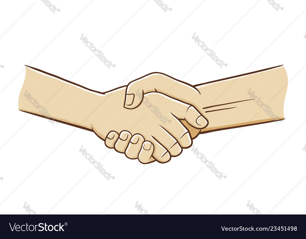 Hand shake Royalty Free Vector Image - VectorStock