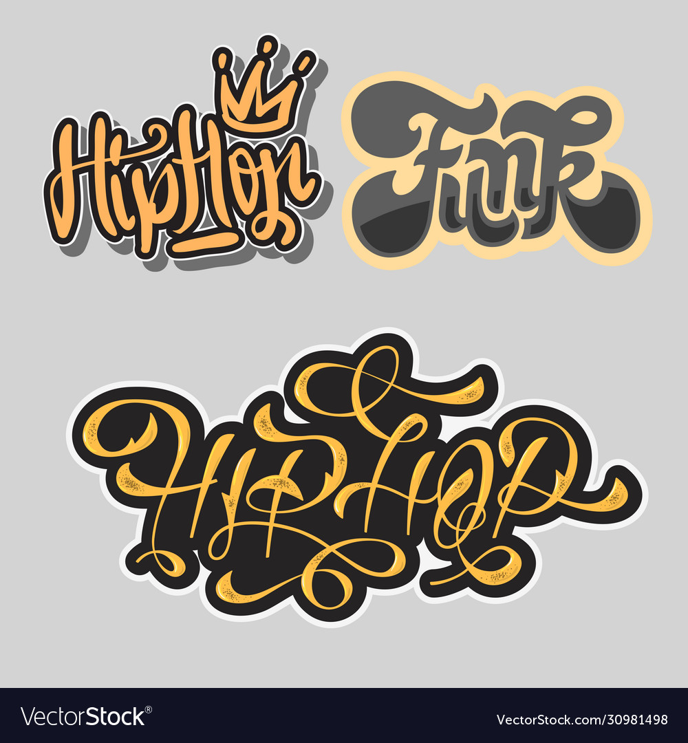 Hip hop rap music related Royalty Free Vector Image