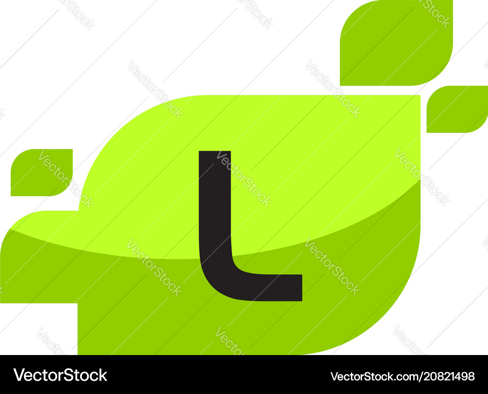 Leaf initial l logo design template Royalty Free Vector