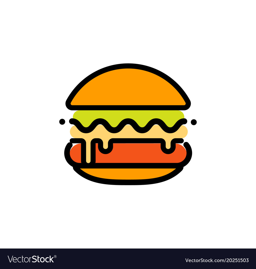burger abstract outline logo