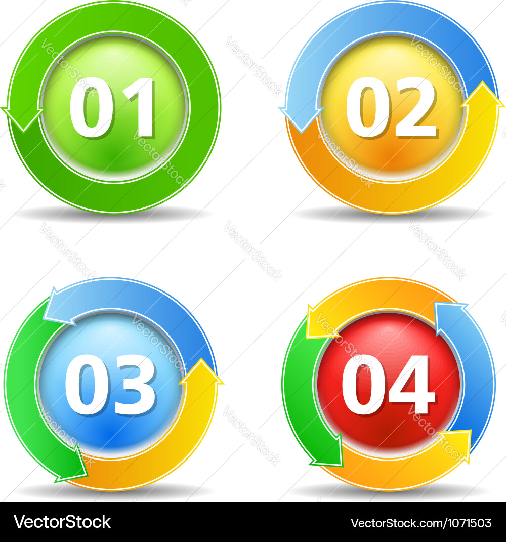 Buttons with arrows Royalty Free Vector Image - VectorStock