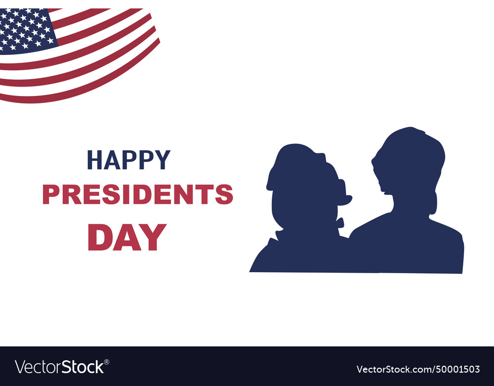 Happy president day of america washington Vector Image