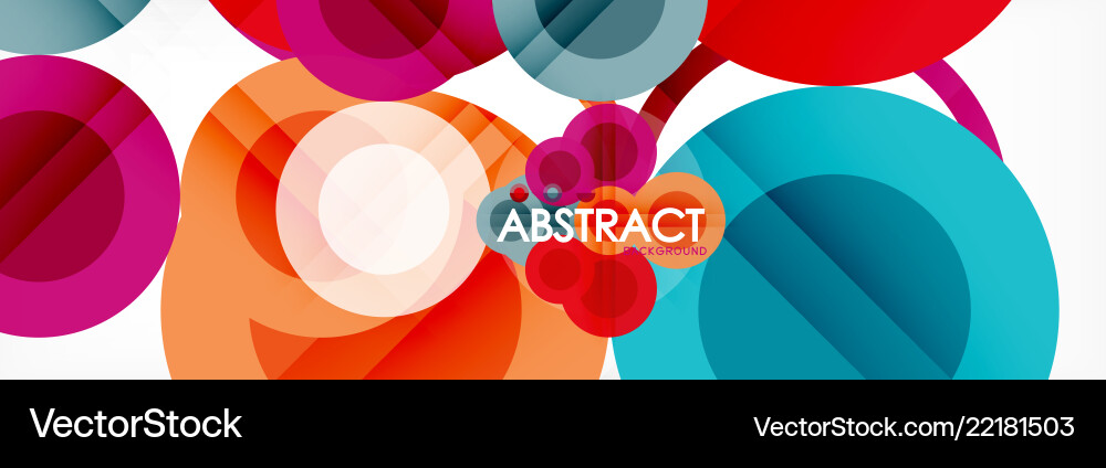 Overlapping circles design background Royalty Free Vector