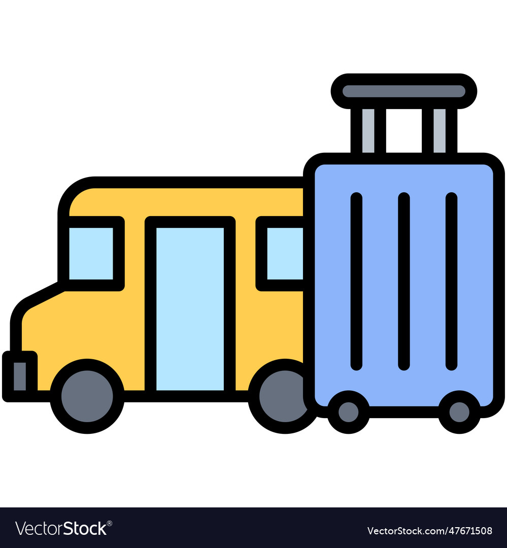 Field trip icon high school related Royalty Free Vector