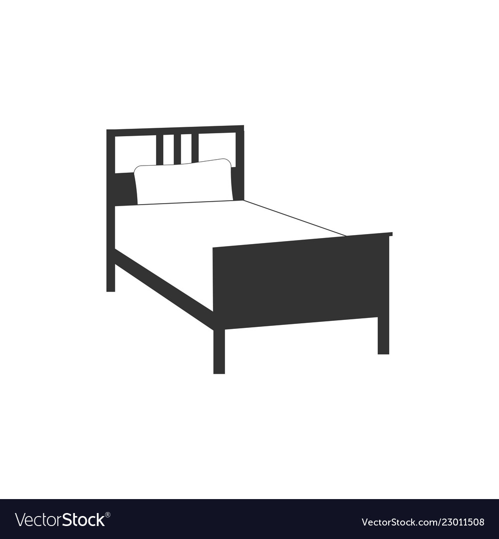 single-bed-icon-flat-design-royalty-free-vector-image