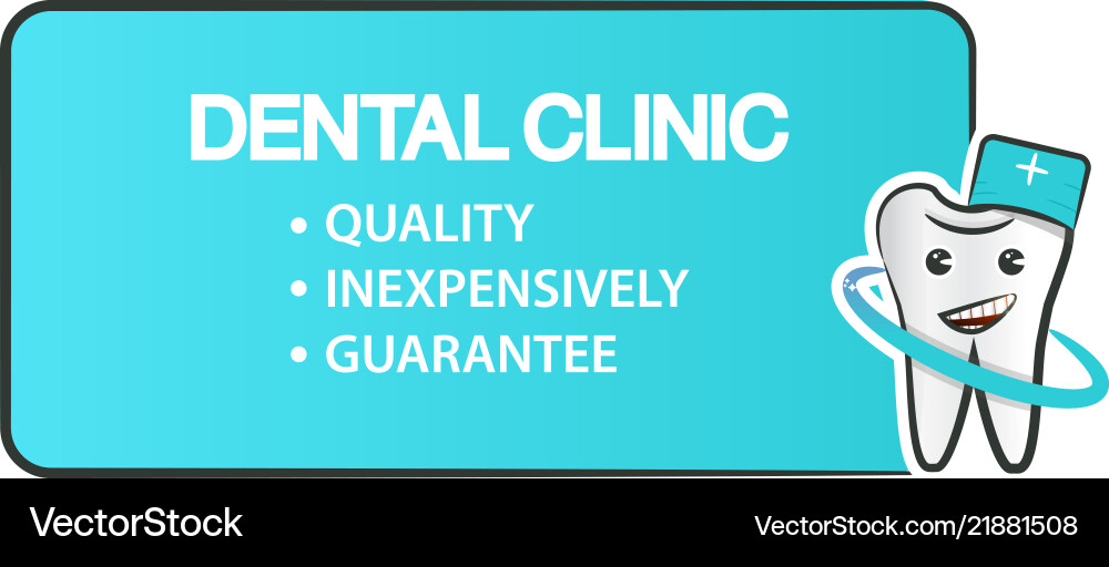 Tooth doctor and textbox Royalty Free Vector Image