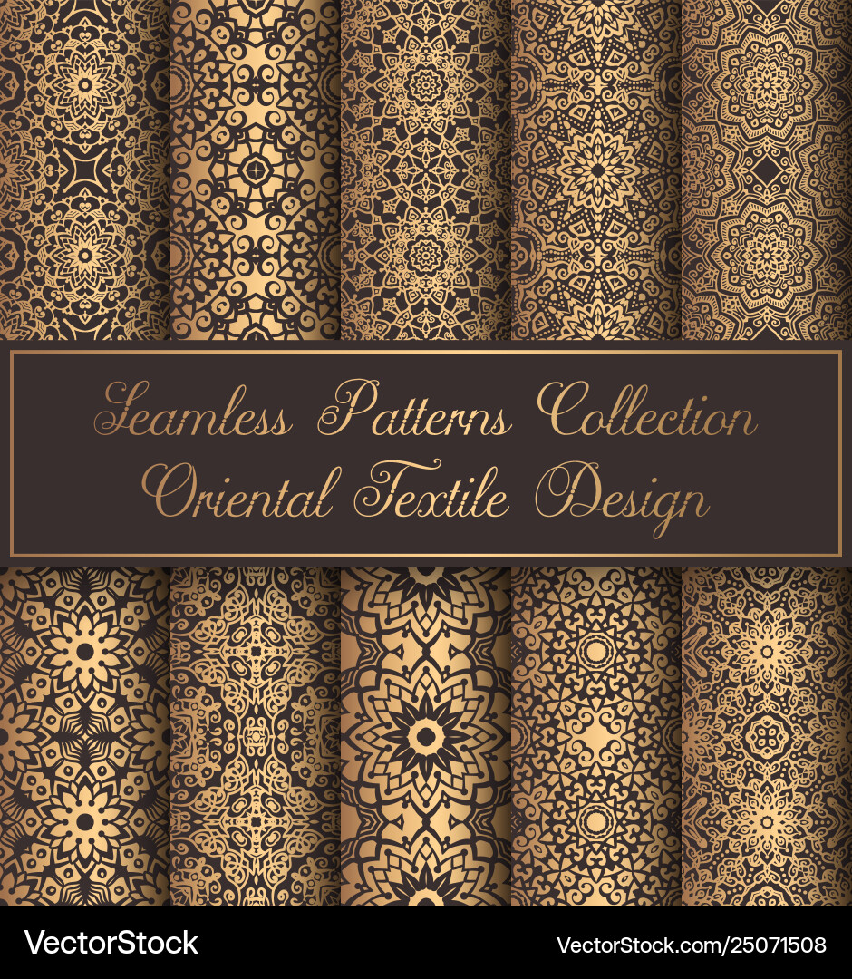Vintage backgrounds luxury seamless patterns Vector Image