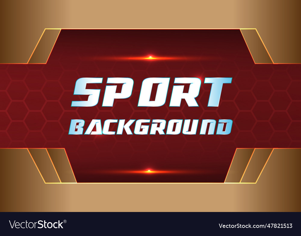 Abstract sport background on hexagon mesh design Vector Image