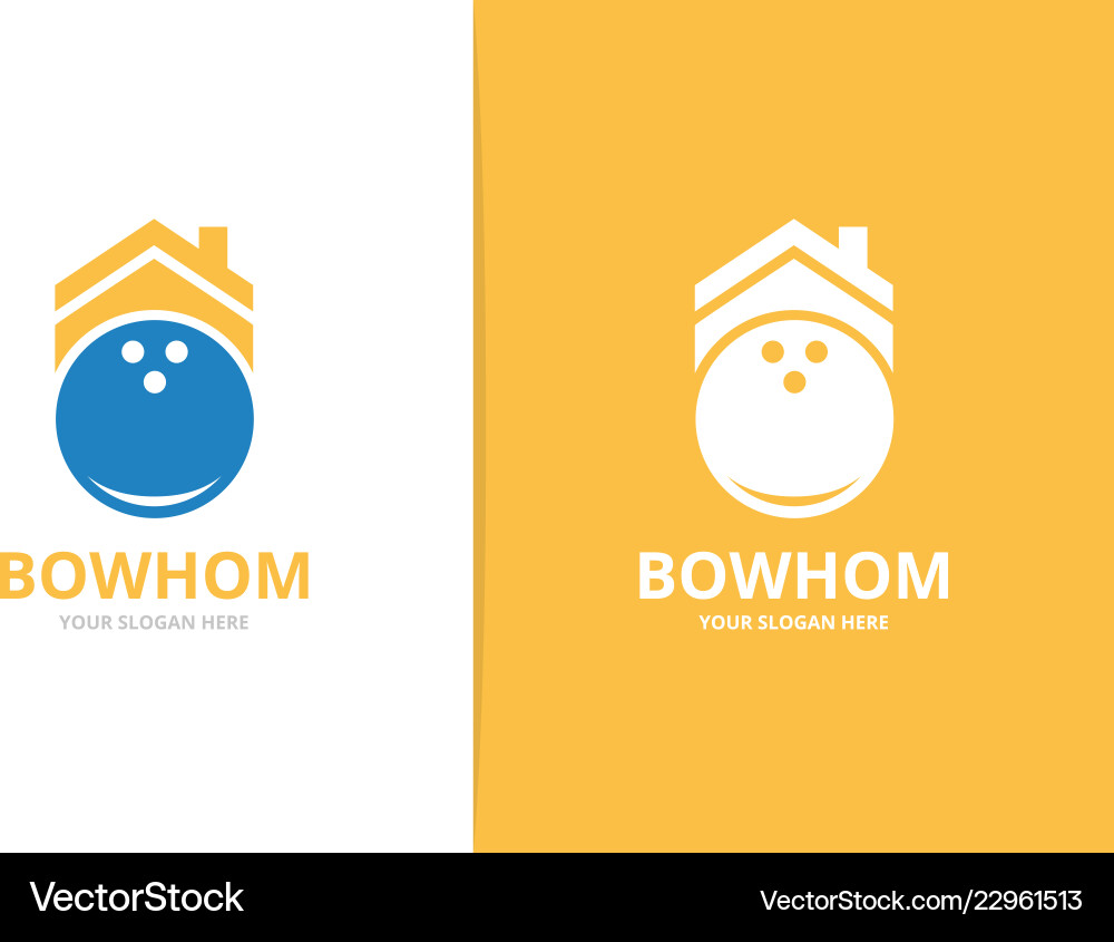 Bowling and real estate logo combination Vector Image