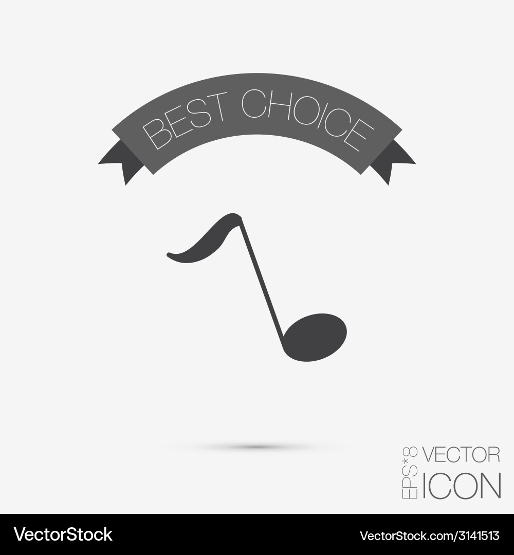 Musical note character singing and the music Vector Image