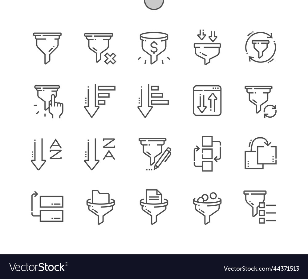 Sorting data processing and structure order Vector Image