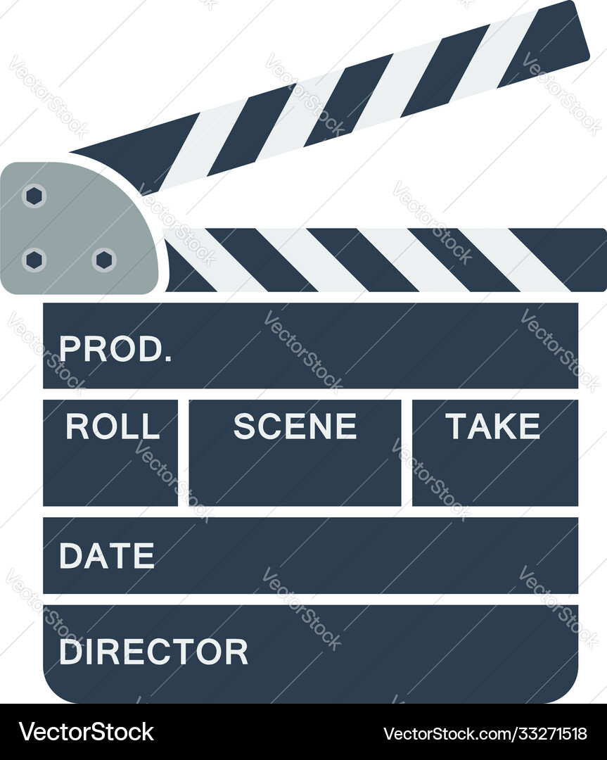 Clapperboard icon Royalty Free Vector Image - VectorStock