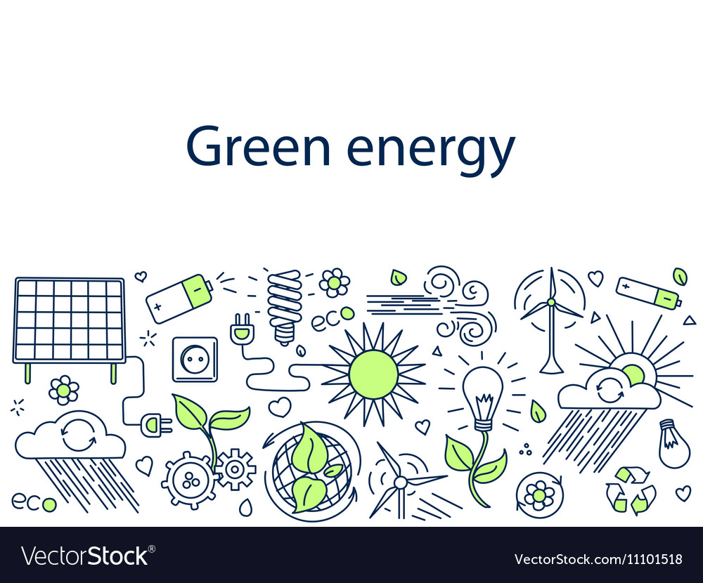 Green Energy Banner Royalty Free Vector Image Vectorstock 1352