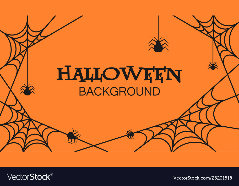 Halloween celebration orange background art Vector Image