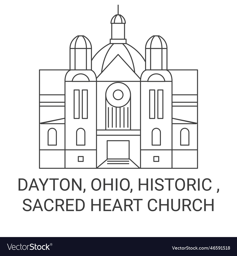 United states dayton ohio historic sacred Vector Image