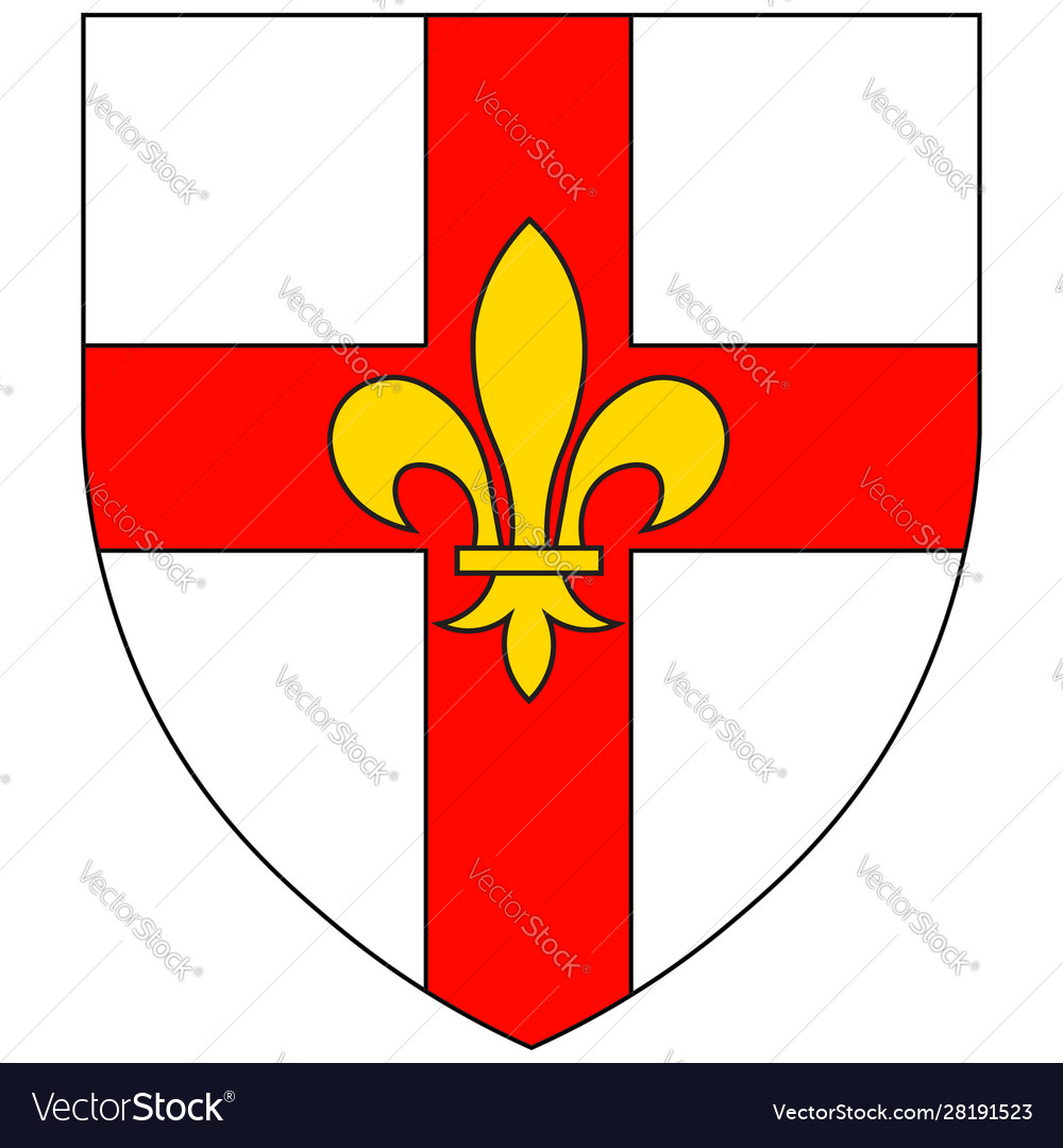 Coat arms lincoln in lincolnshire england Vector Image