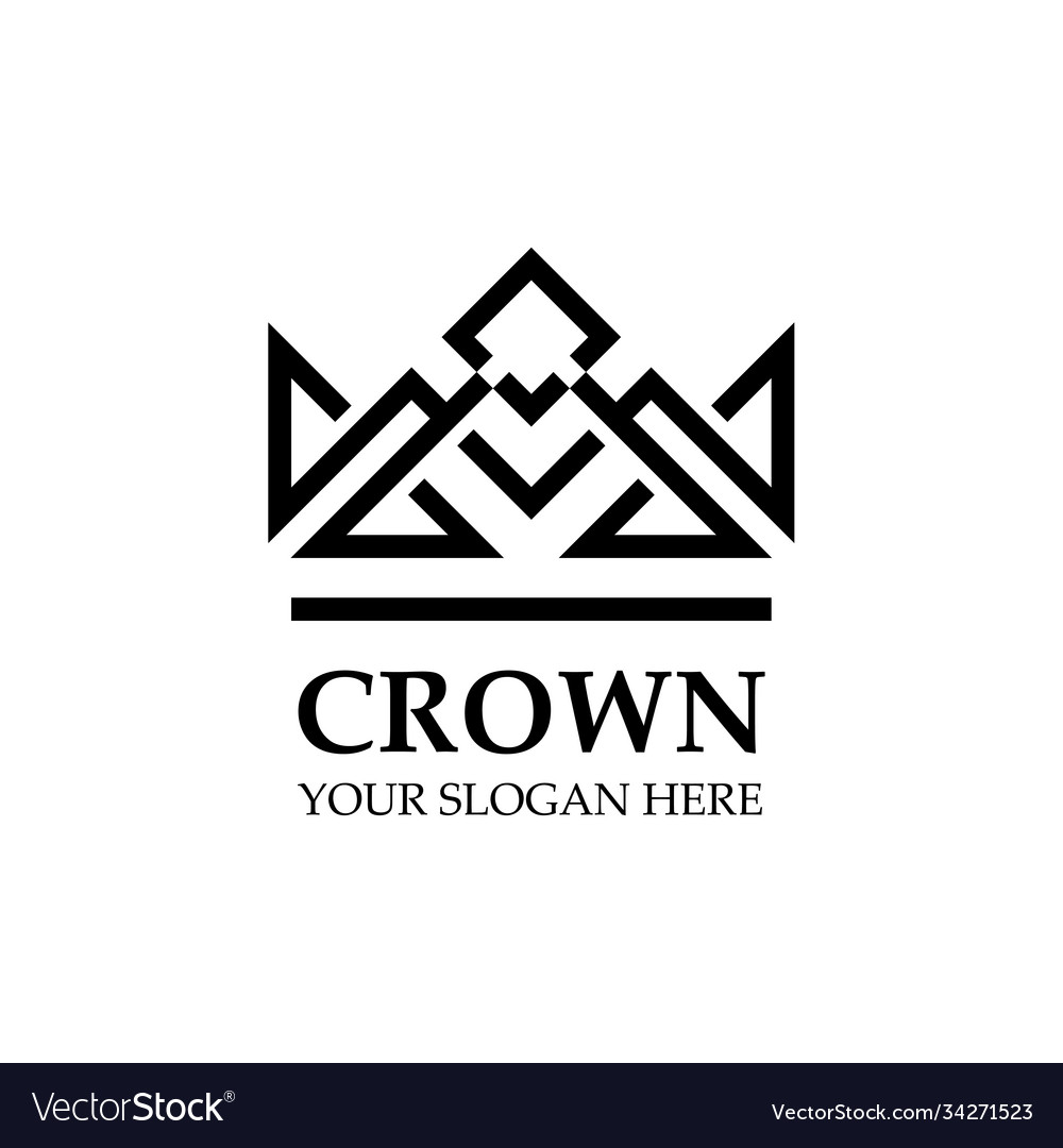 Creative crown concept logo design template Vector Image